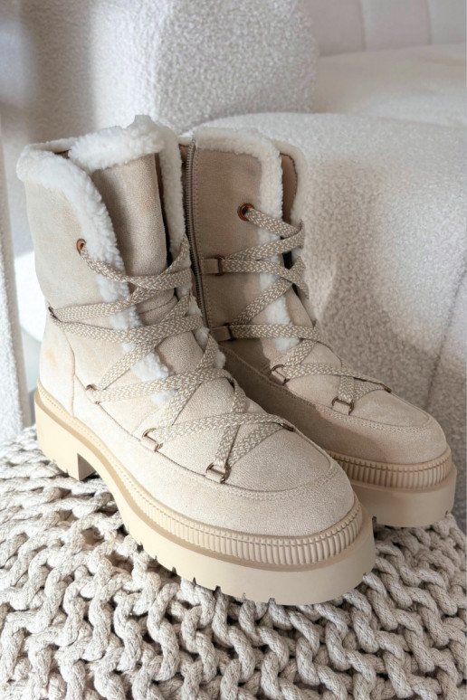 Bottes de neige pour femmes, couleur sable, Irmara