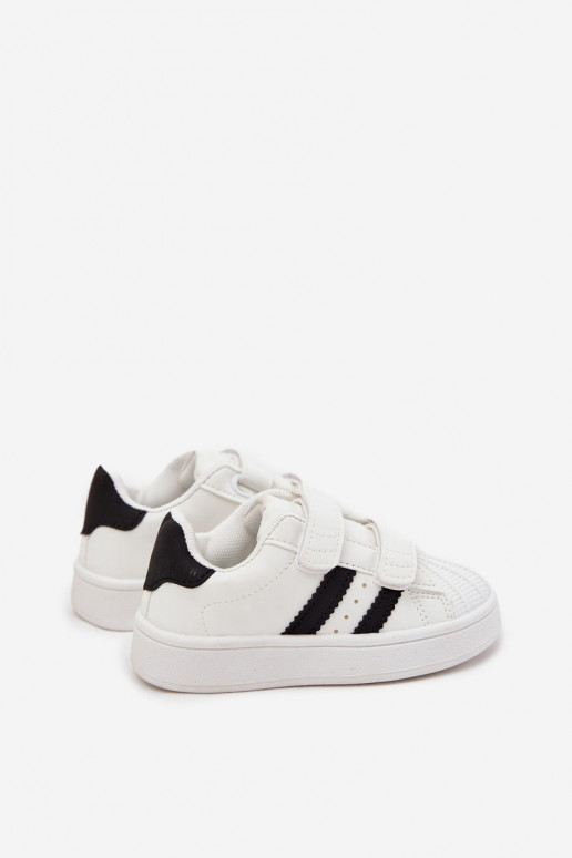 Baskets enfants modèle Sneakers en simili cuir, couleur blanche, Renel