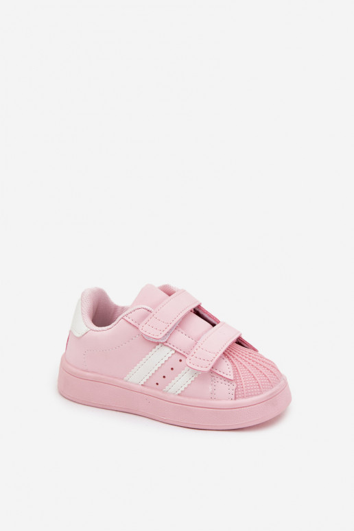 Baskets enfants modèle Sneakers en simili cuir, couleur rose, Renel