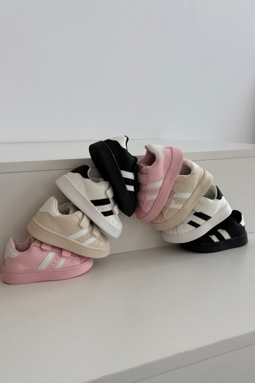 Baskets enfants modèle Sneakers en simili cuir, couleur rose, Renel