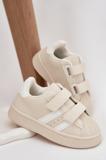 Baskets enfants modèle Sneakers en simili cuir, couleur sable, Renel