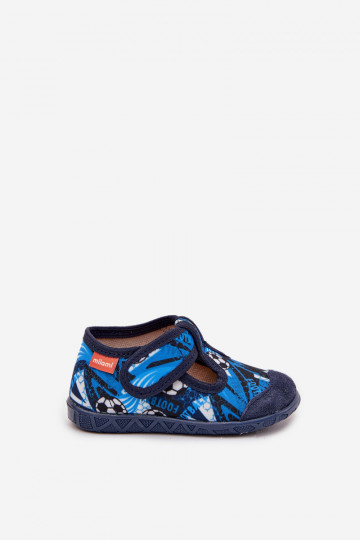 Chaussons enfants Milami avec fermetures adhésives Balls bleu foncé Jasimrra 2
