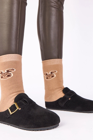 Bottines noires avec boucle décorative Atoria