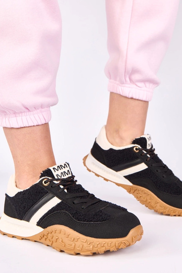 Baskets noires chaudes avec fourrure Sanna 2