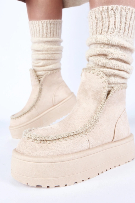 Bottes à neige sable à plateforme...