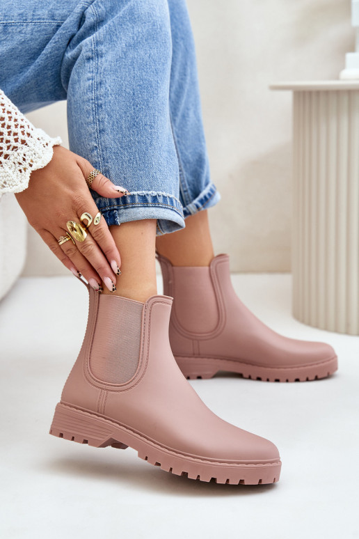 Bottes en caoutchouc FémininElastycznymi DANSstaÀkami couleur rose Ciariel