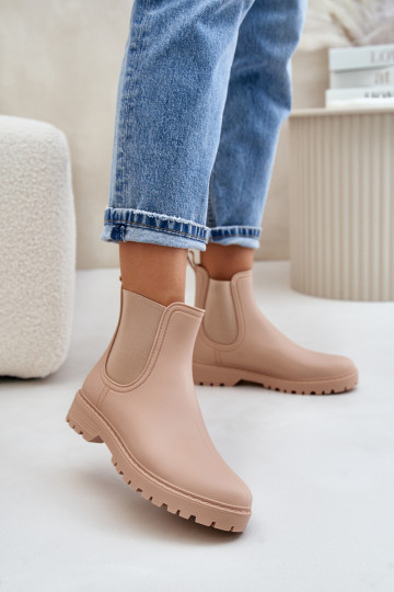 Bottes en caoutchouc FémininElastycznymi DANSstaÀkami beige Ciariel