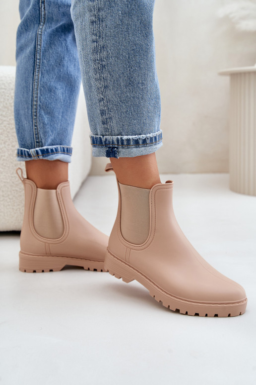Bottes en caoutchouc FémininElastycznymi DANSstaÀkami beige Ciariel