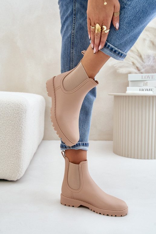 Bottes en caoutchouc FémininElastycznymi DANSstaÀkami beige Ciariel