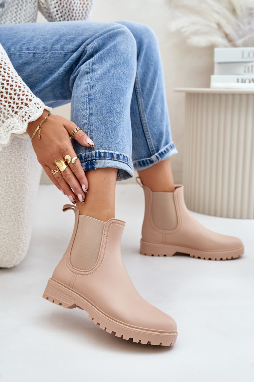 Bottes en caoutchouc FémininElastycznymi DANSstaÀkami beige Ciariel
