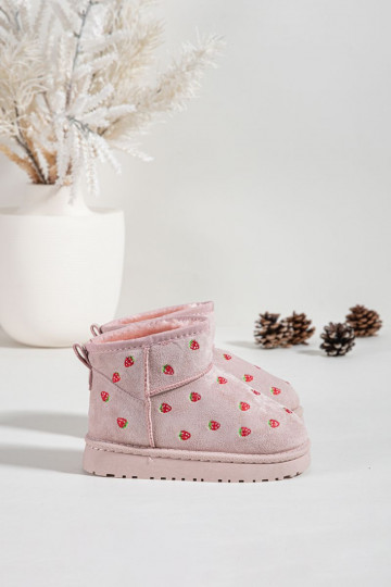 Bottes de neige pour enfants avec papillons, couleur rose Gracina