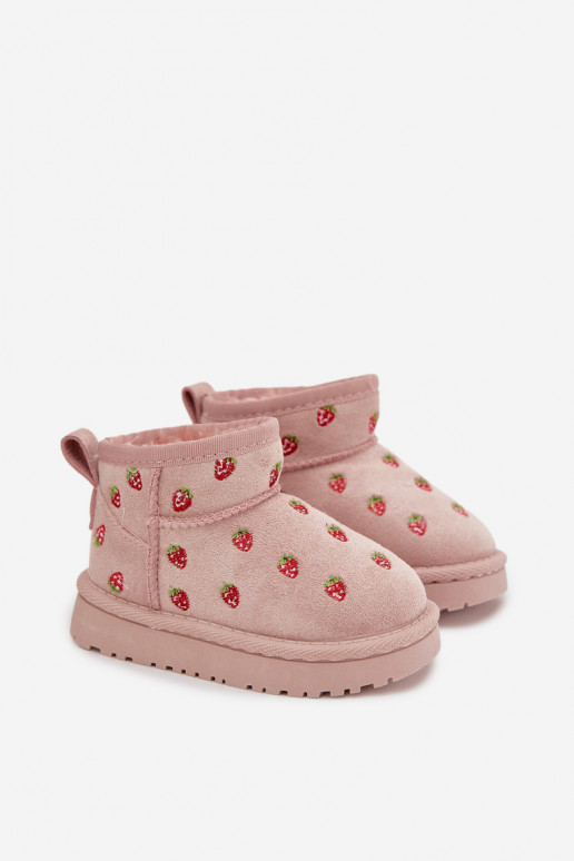 Bottes de neige pour enfants avec papillons, couleur rose Gracina