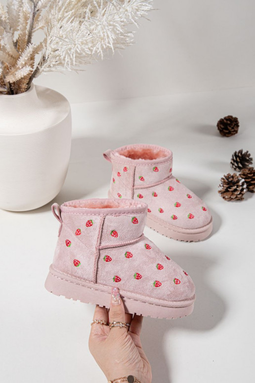 Bottes de neige pour enfants avec papillons, couleur rose Gracina