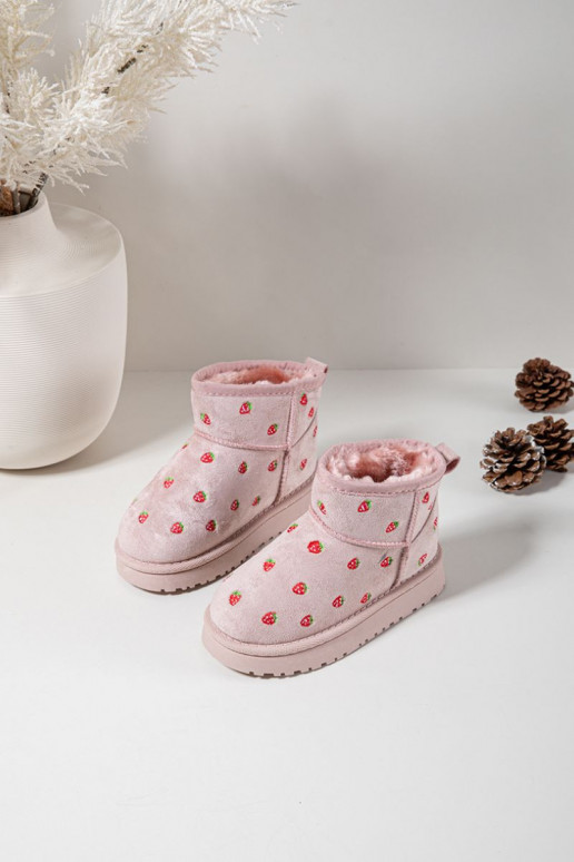 Bottes de neige pour enfants avec papillons, couleur rose Gracina
