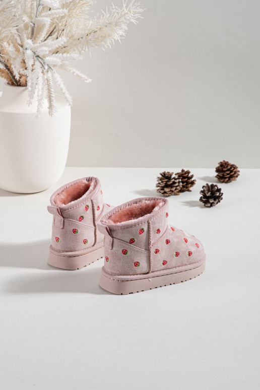 Bottes de neige pour enfants avec papillons, couleur rose Gracina