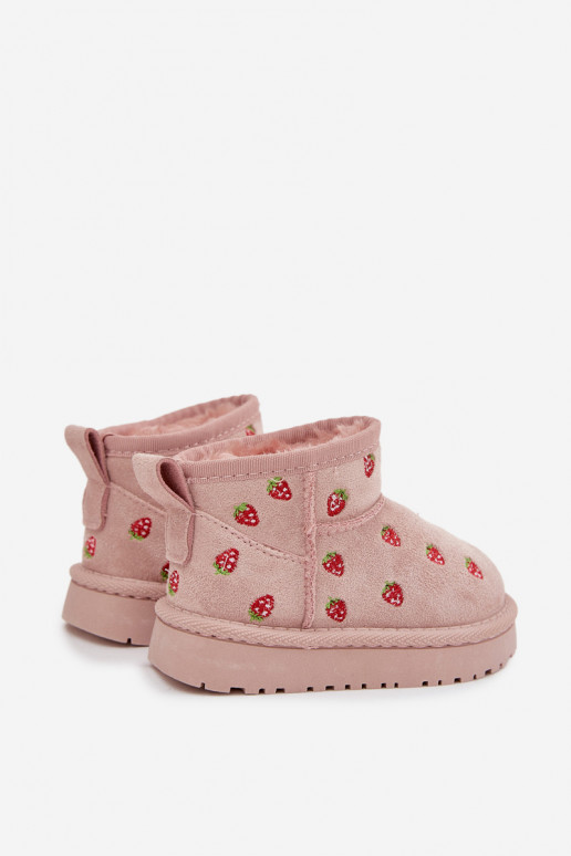 Bottes de neige pour enfants avec papillons, couleur rose Gracina