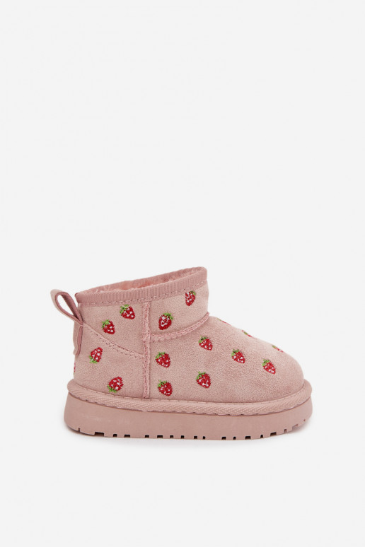Bottes de neige pour enfants avec papillons, couleur rose Gracina