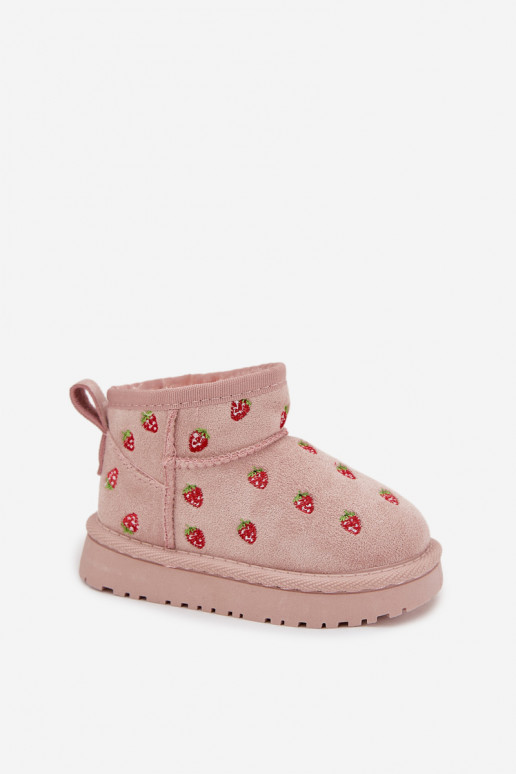 Bottes de neige pour enfants avec papillons, couleur rose Gracina