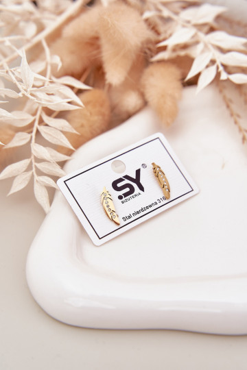 avec des détails élégantsi Listki avec des yeux qui clignotent Stal NierdzeÀna couleur dorée