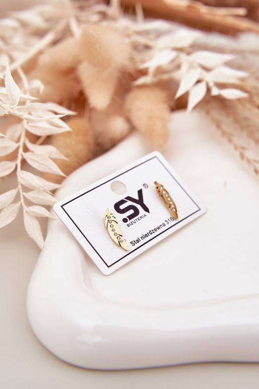 avec des détails élégantsi Listki avec des yeux qui clignotent Stal NierdzeÀna couleur dorée