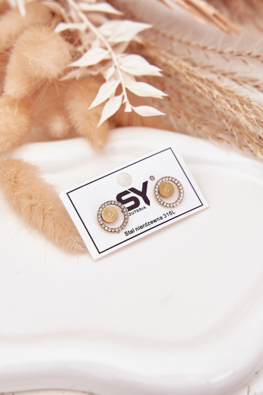 avec des détails élégantsi en acier inoxydable Kółka avec des yeux qui clignotent couleur dorée