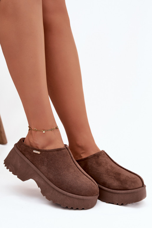 Bottes de neige Le bas des femmes avec une plateforme marron Yrenna