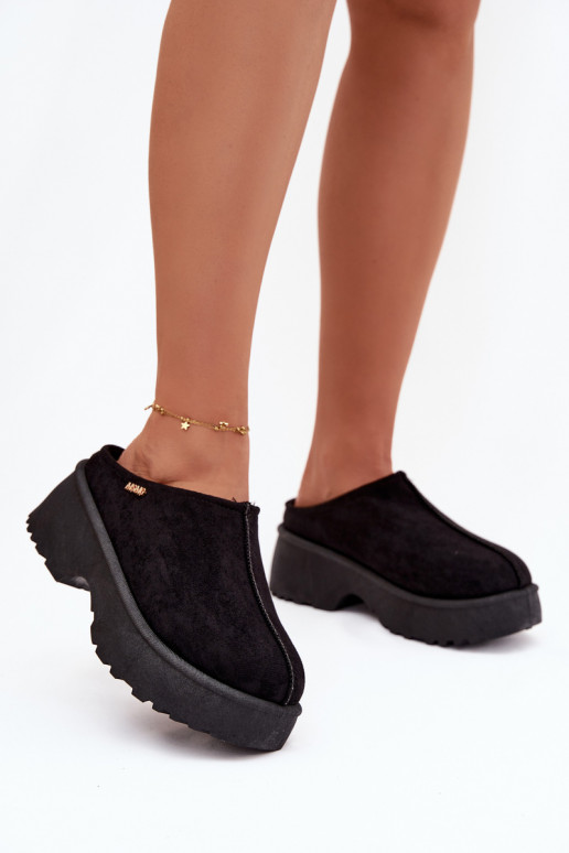 Bottes de neige Le bas des femmes avec une plateforme couleur noire Yrenna