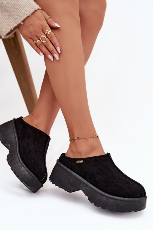 Bottes de neige Le bas des femmes avec une plateforme couleur noire Yrenna