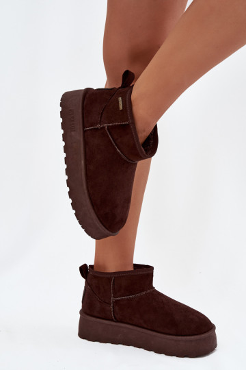 bottes de neige basses avec plateforme Big Star OO274A101 couleur chocolat
