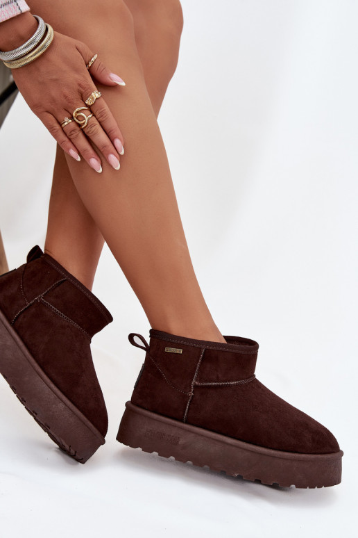 bottes de neige basses avec plateforme Big Star OO274A101 couleur chocolat