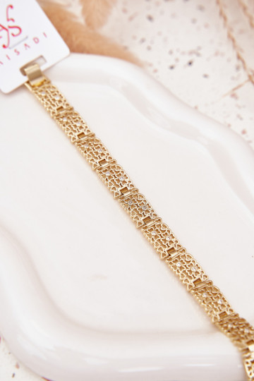 Un bracelet Féminin Fabriqué en acier chirurgical couleur dorée 2