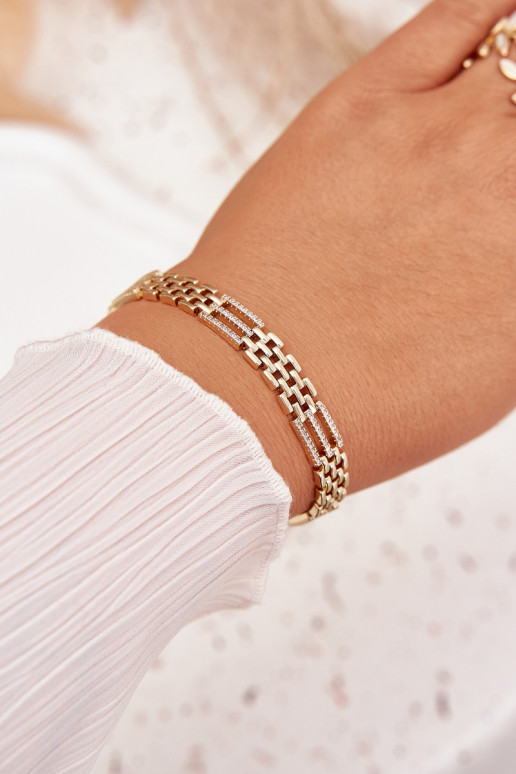 Un bracelet Féminin Fabriqué en acier chirurgical avec des yeux qui clignotent couleur dorée