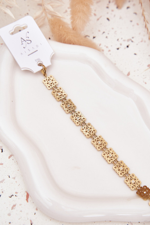 Réglementé Un bracelet Féminin avec des yeux qui clignotent Stal Chirurgiczna couleur dorée