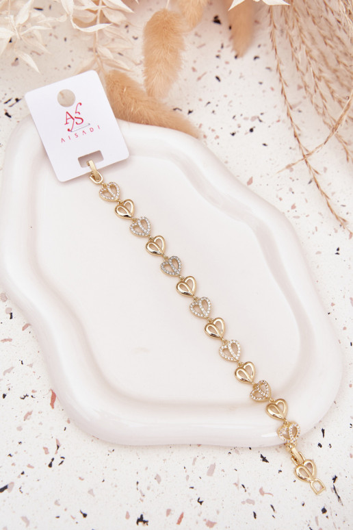 Un bracelet Fabriqué en acier chirurgical avec des yeux qui clignotent couleur dorée