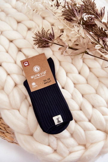 Chaussettes pour femmes sans compression couleur bleu marine
