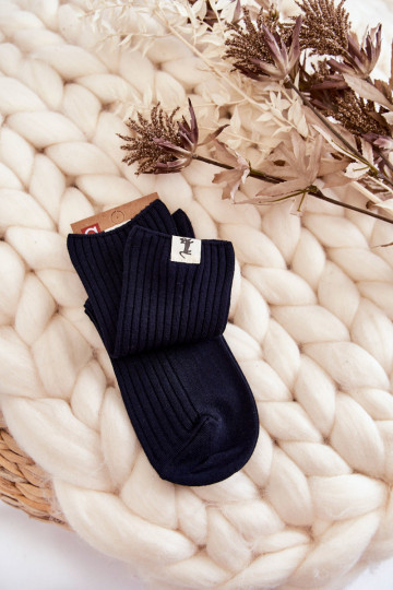 Chaussettes pour femmes sans compression couleur bleu marine 2