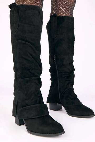 Bottes noires hautes en...