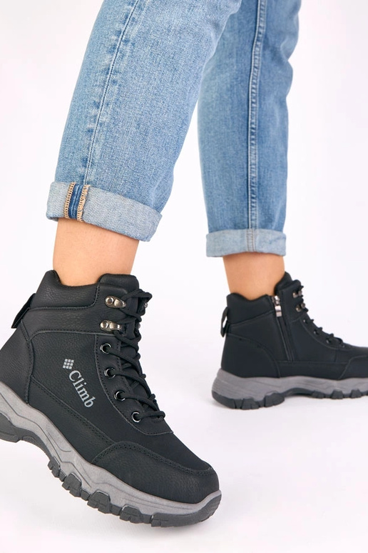 Bottines noires à plateforme Louie