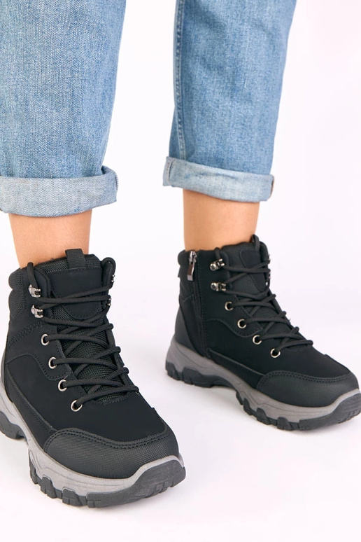 Bottines noires à plateforme Briana