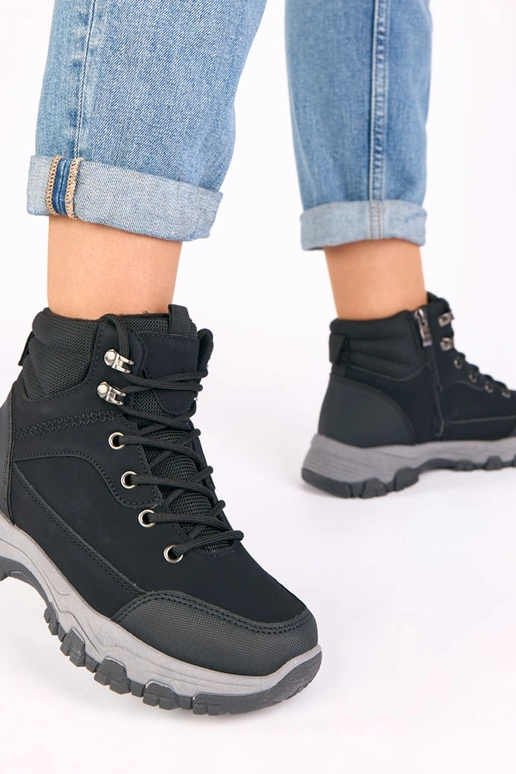 Bottines noires à plateforme Briana