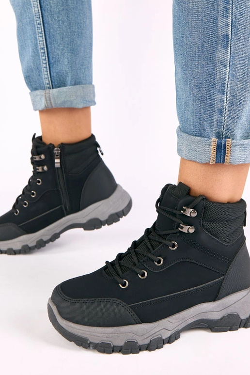 Bottines noires à plateforme Briana