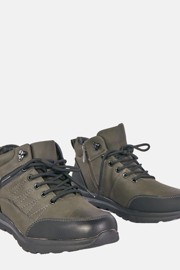 Bottines vertes pour hommes doublées en fourrure Mack 2