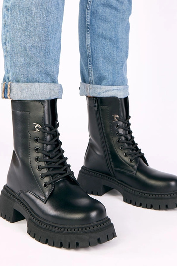 Bottes classiques noires à plateforme Kalle
