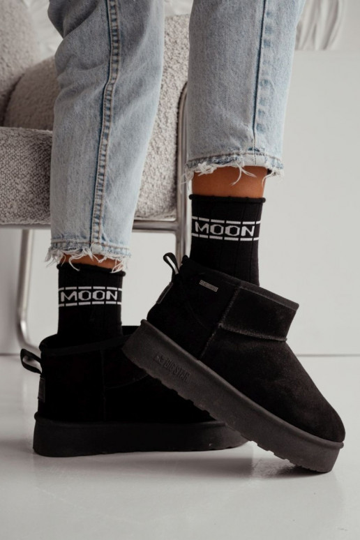 Chaussettes Féminin Półfrotte UNIQUE Pas de pression MOON couleur noire