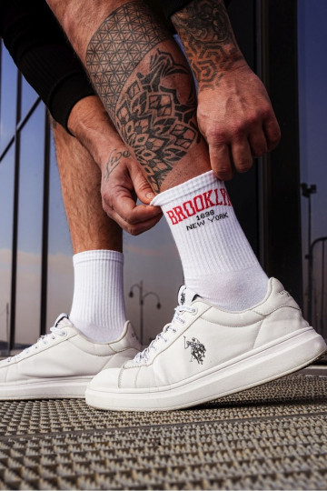 Chaussettes pour hommes BROOKLYN couleur blanche