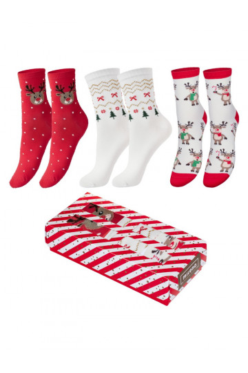 Ensemble de chaussettes de Noël dans une boîte, 3 paires 2