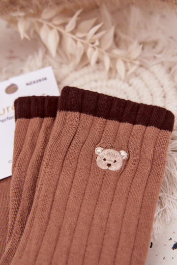 Chaussettes Féminin BaÀełnianePetitm Nounoursm marron