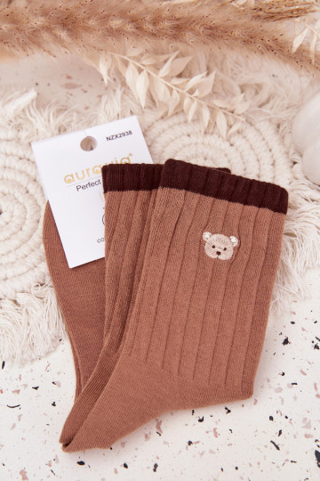 Chaussettes Féminin BaÀełnianePetitm Nounoursm marron 2