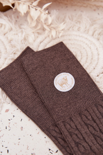 Długie DANSełniane Chaussettes Féminin couleur grise