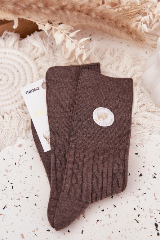 Długie DANSełniane Chaussettes Féminin couleur grise